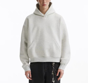 เสื้อกันหนาวมีฮู้ดสำหรับผู้ชายมาใหม่เสื้อสเวตเชิ้ตแบบมีฮู้ด100% ผ้าโพลีเอสเตอร์เสื้อผ้าแนวสตรีทสีพื้นสั่งทำสำหรับฤดูหนาว2025 - Product Image 1
