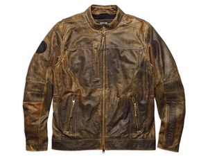 VESTE EN CUIR DÉTRESSÉE MIRAMAR - Product Image 1