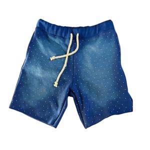 Nuevos shorts para hombre con lavado ácido, shorts personalizados 100% algodón French Terry, lisos, de tela gruesa, con pedrería, a precio económico. - Product Image 2