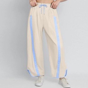 Pantalon de survêtement taille haute pour femme Pantalon de tous les jours en toile extensible confortable avec ceinture élastique et poches - Product Image 4