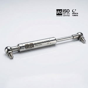 Vérin à gaz en acier inoxydable AISI 316L MotionStruts IL10BJ-90-288-F1 10mm-21mm 455mm 17.91in 100N-1250N Droit Alimentation - Product Image 1