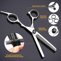 Nouveau Kit de ciseaux de coiffeur de coiffure à usage domestique 4 pièces ciseaux de coupe de cheveux ensemble de coupe de cheveux de coiffeur