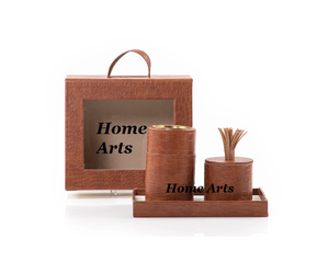 Bandeja decorativa de cuero hecha a mano conjunto Mabkhar diseño fabuloso quemador de incienso de forma personalizada para uso en Ramadán - Product Image 2