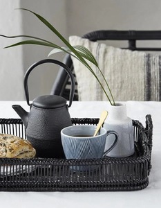 Best Choice Design Bamboo Rattan Serving Storage <b>Trays</b> Set Rectangle Table Serving Sustainable Woven Home Organizer Safe for - Product Image 4