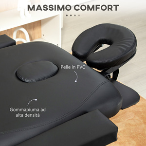 HOMCOM Table de massage pliante à hauteur réglable, aluminium et plastique, 215x60x61-84 cm, noir - Product Image 6