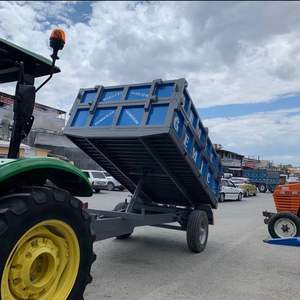 Remolque de granja agrícola de servicio pesado confiable Stron Remolque de Tractor de descarga hidráulica de 2 ruedas Remolque de descarga 83 X14 Raedy para exportación - Product Image 6