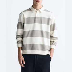 2025 qualité supérieure 100% mélange de coton solide pour polo broderie manches longues doux séchage rapide respirant pour toile d'été - Product Image 4