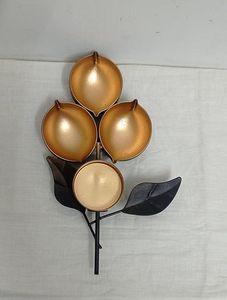 Cheap Leaf Design Mini Size Decorative Metal <b>Wire</b> Tea <b>Light</b> Holder Home Decor Gold Candle Holder for Table - Product Image 3