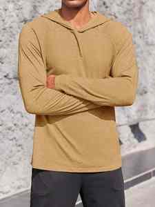 Conjunto Deportivo de Moda para Hombre, Otoño Invierno, Transpirable, 100% Poliéster, Personalizable, Color Sólido, Sudadera con Capucha y Pantalones Largos - Product Image 5