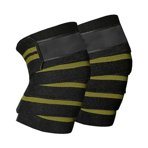 Genouillères de fitness unisexes grande taille, souples et respirantes pour l'entraînement en salle de sport, élastiques, antidérapantes et réglables - Product Image 1