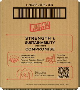 รู้สึกยินดี ®   ถุงขยะแบบมีเชือกผูกสำหรับครัว ForceFlex ขนาดใหญ่ 13 แกลลอน ไม่มีกลิ่น 120 ใบ - Product Image 6