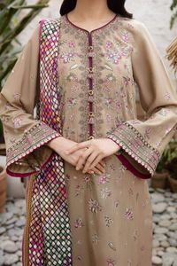 ชุดสนามหญ้า3ชิ้นสไตล์ปากีสถานสำหรับผู้หญิงเสื้อปักลายดอกไม้ผ้าออร์แกนซ่า dupatta สำหรับงานปาร์ตี้ที่สง่างามตามฤดูกาล - Product Image 6