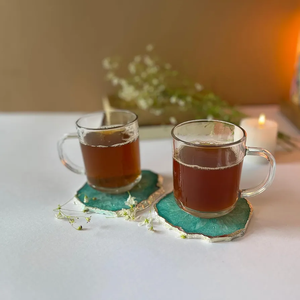 Hot Selling Resin Coasters for Home & Office <b>Desk</b> Use Stone Irregular Shape Coasters Scratch Prevention Premium Design 2025 - Product Image 3