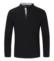T-shirt pour homme de qualité supérieure, orienté vers l'exportation, personnalisable, décontracté, couleur unie, col en V, manches longues, coupe ajustée, 100% coton, respectueux de l'environnement