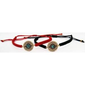 Bracelet de chaîne de mauvais œil perlé fin - Product Image 2