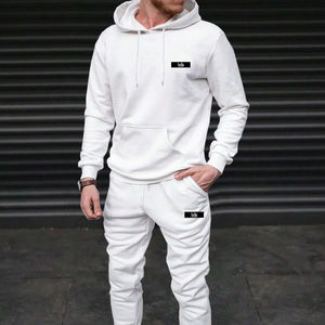 Conjunto de dos piezas de invierno 2025 para hombre, chándal con cordón para mujer, traje con capucha, Jersey informal cómodo de calidad, moda diaria - Product Image 1