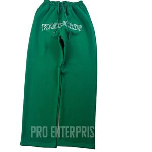 Pantalones Deportivos de Felpa Gruesa 100% Algodón para Hombre, Corte Ancho, Estilo Holgado, Cintura Elástica, Pantalones Acampanados con Logotipo Personalizado - Product Image 1