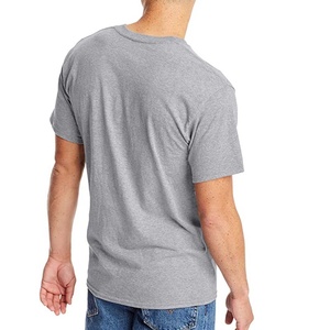 T-shirt en coton de haute qualité pour hommes blanc solide avec coupe carrée col épais personnalisé grande taille usine en gros t-shirt vierge - Product Image 6