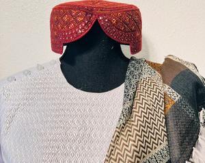 Mens Afghani Ethnic Vintage Traditional Formal <b>Cap</b> Handmade Lace Embroidered Islamic Headwear - Product Image 2