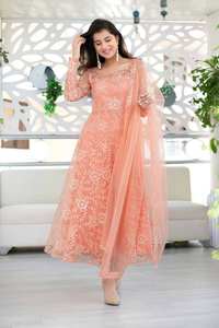 Vestido Anarkali Georgette pesado de último diseñador con hilo bordado secuencia TRABAJO ROPA india y paquistaní - Product Image 5