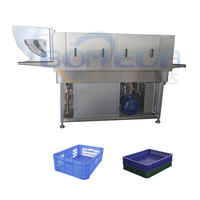 Laveuse automatique de caisses en plastique, de plateaux, de cages, de paniers, de caisses pour le traitement de la viande
