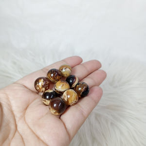 Perles d'ambre naturel de Sumatra d'Indonésie de haute qualité en forme de zèbre pierres précieuses artisanat cristal de guérison - Product Image 2