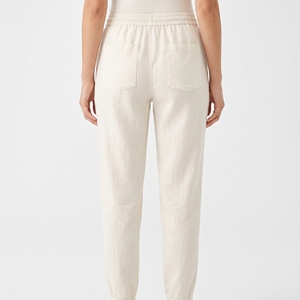 Pantalon de jogging fuselé en coton respirant pour femme, idéal pour l'été – Vente en gros OEM/ODM, fabrication sous marque privée, faible MOQ - Product Image 3