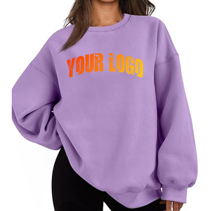 Sweat-shirt pour femme, long, chaud, respirant, surdimensionné, avec une texture en polaire douce, écologique, durable, mélange de coton de qualité - Product Image 1