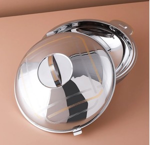 Nouvelle Casserole Moderne en Acier Inoxydable avec Couvercle Écologique Compatible Gaz et Induction pour Usage Domestique et Réceptions - Product Image 3