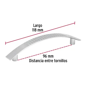Hermex Contempo linea 96mm scatola 12 maniglie in nichel per armadio armadio cassetto cucina cassettone camera da letto ingresso bagno uso esterno - Product Image 3