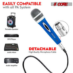 5Core XLR <b>Microphone</b> Dynamic Mic Karaoke <b>Singing</b> Studio Mics Handheld Microfono - Product Image 4