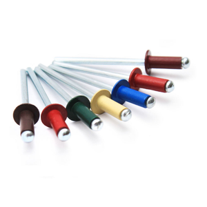 Rivet aveugle en aluminium de couleur à tête bombée, norme DIN7337, 4x12 - Product Image 1
