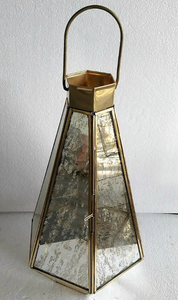 Factory-Priced Trendy Glass <b>Lanterns</b> with <b>Brass</b> Material for Decoration with Candle Holder Export Quality - Product Image 3