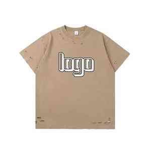 Camiseta de Hombre de Manga Corta, Tendencia de Verano, Holgada, Informal, de Media Manga, 300g - Product Image 2