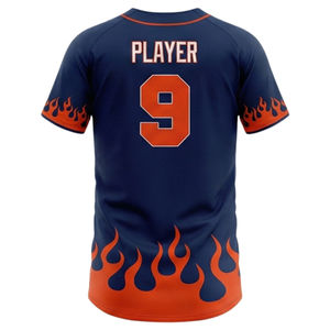 Ensemble de maillots de baseball pour hommes adultes, imprimés par sublimation personnalisée, 100% polyester, 300g, séchage rapide, respirant, comprenant des chemises et des shorts slim - Product Image 3