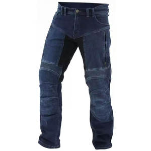 Jeans de moto personnalisés pour hommes, pantalons de protection pour la conduite, denim renforcé en nylon/coton de haute qualité, séchage rapide, respirant, toutes saisons - Product Image 1