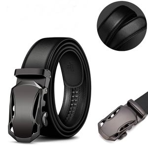 เข็มขัดแฟชั่นผู้ชายหรูหราเข็มขัดหนังวัวหัวเข็มขัดอัตโนมัติเข็มขัดหนังแท้สีดำสำหรับผู้ชาย - Product Image 6