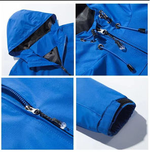 Chaqueta Cortavientos Impermeable Ligera Unisex para Primavera y Otoño, Chaqueta de Una Sola Capa con Forro de Malla, Cuello con Capucha para Trabajar en Pareja - Product Image 5