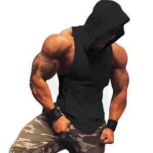 Camiseta de algodón de secado rápido para hombre, camiseta sin mangas de talla grande personalizada, diseño de tejido de punto transpirable, venta al por mayor - Product Image 6