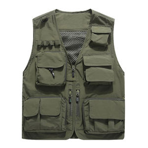 Chaleco de Trabajo para Hombre, de Alta Calidad, Resistente, Transpirable, de Tela de Lana Peinada, para Otoño - Product Image 1