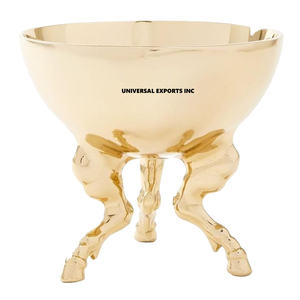 Cuenco de chocolate de metal con acabado blanco y dorado Cuenco dulce hecho a mano de calidad superior Cuenco de chocolate nuevo con estilo clásico - Product Image 2