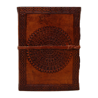 Carnet de notes en cuir gaufré 3D Star Stone - Journal à couverture rigide - Livre vierge pour cadeau - 120 feuilles - Notes personnelles et créativité