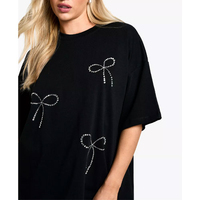 Nouvelle Collection 2025 – Ensemble T-shirt Décontracté Femme à Manches Courtes, Qualité Supérieure, Style Streetwear avec Appliques, en Jersey Teint Uni et Respirant