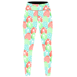 Leggings de yoga taille haute pour femmes, impression graphique de couleur unie, impression numérique d'écran de broderie par sublimation sur tissu tricoté - Product Image 5