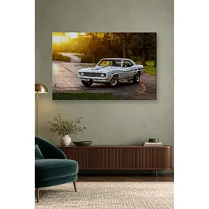 Fida White Classic Camaro en impression sur toile Golden Light - Product Image 3
