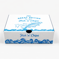 Boîte d'emballage pour poisson et frites avec
