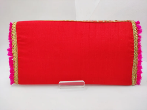 กระเป๋าผ้าทำด้วยมือที่สวยงามปักลายนกยูงโกต้าแพตติงานแต่งงานแบบอินเดียเหมาะสำหรับผู้หญิงกระดุมปิด - Product Image 2