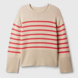 Suéter de Punto de Alta Calidad al por Mayor para Mujer, 100% Algodón, Ecológico, Casual, Holgado, de Manga Larga y Cuello Redondo - Product Image 5