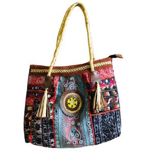 Diseñador de estilo bohemio indio para mujer, gran capacidad, hecho a mano, mensajero, compras de noche, bolso de mano, estilo bohemio con cuentas, venta al por mayor - Product Image 3