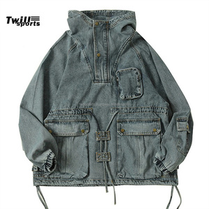 Fabricant de vestes en jean en coton OEM en gros, veste en jean pour homme personnalisée avec lavage pigmenté 2026 - Product Image 1